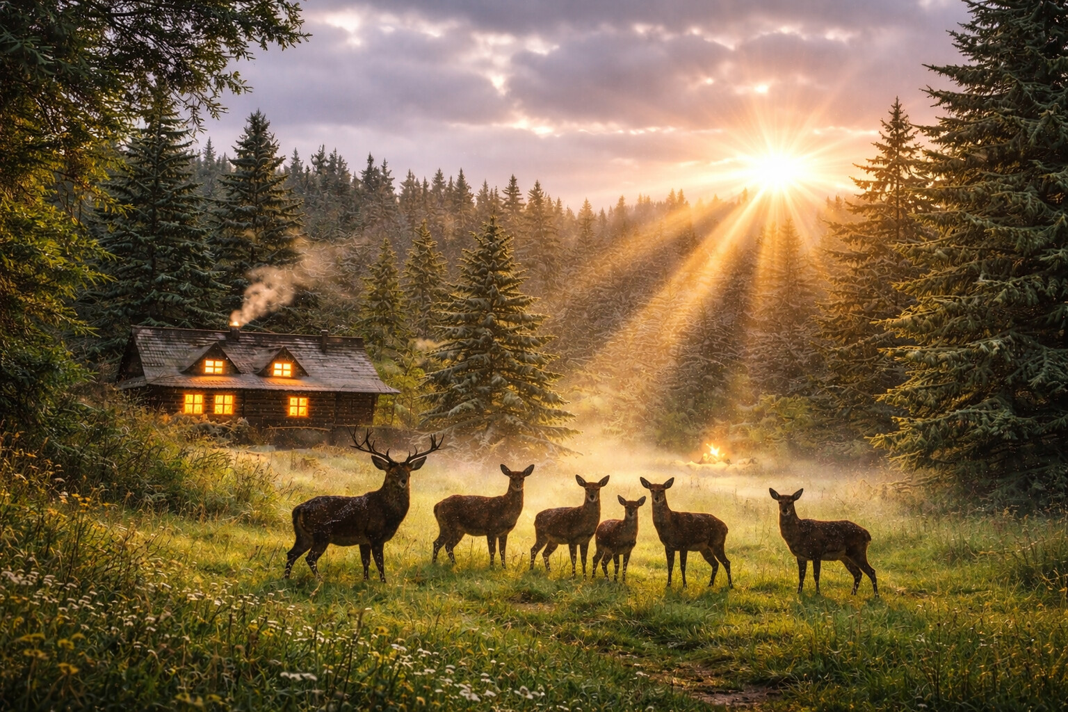 Hütte in den Bergen